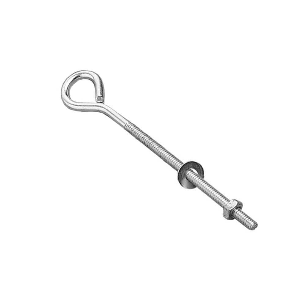 Straining Eye Bolts & Nuts 8"x3/8" BZP M10 x 203mm