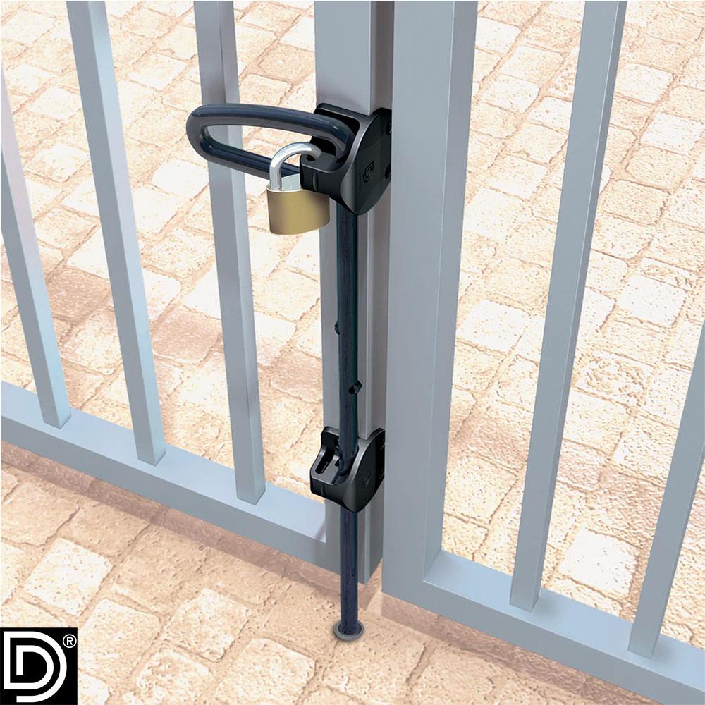 Q-Bolt Padlockable Drop-Bolt For Metal Gates 24" (610mm) Bolt Length - F H Brundle