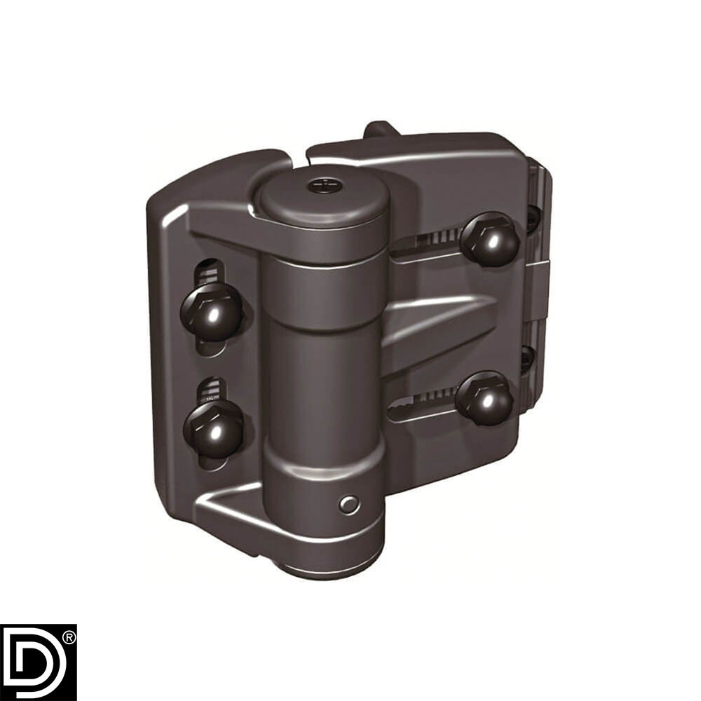 Vinyl Multi Adjust Hinge - Black - PAIR FOR 22 - 50MM GAPS