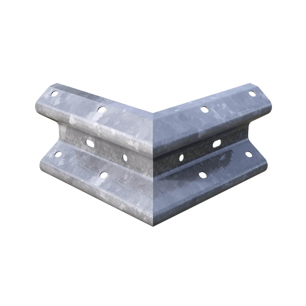 Armco Barrier External Corner 500mm - Galvanised