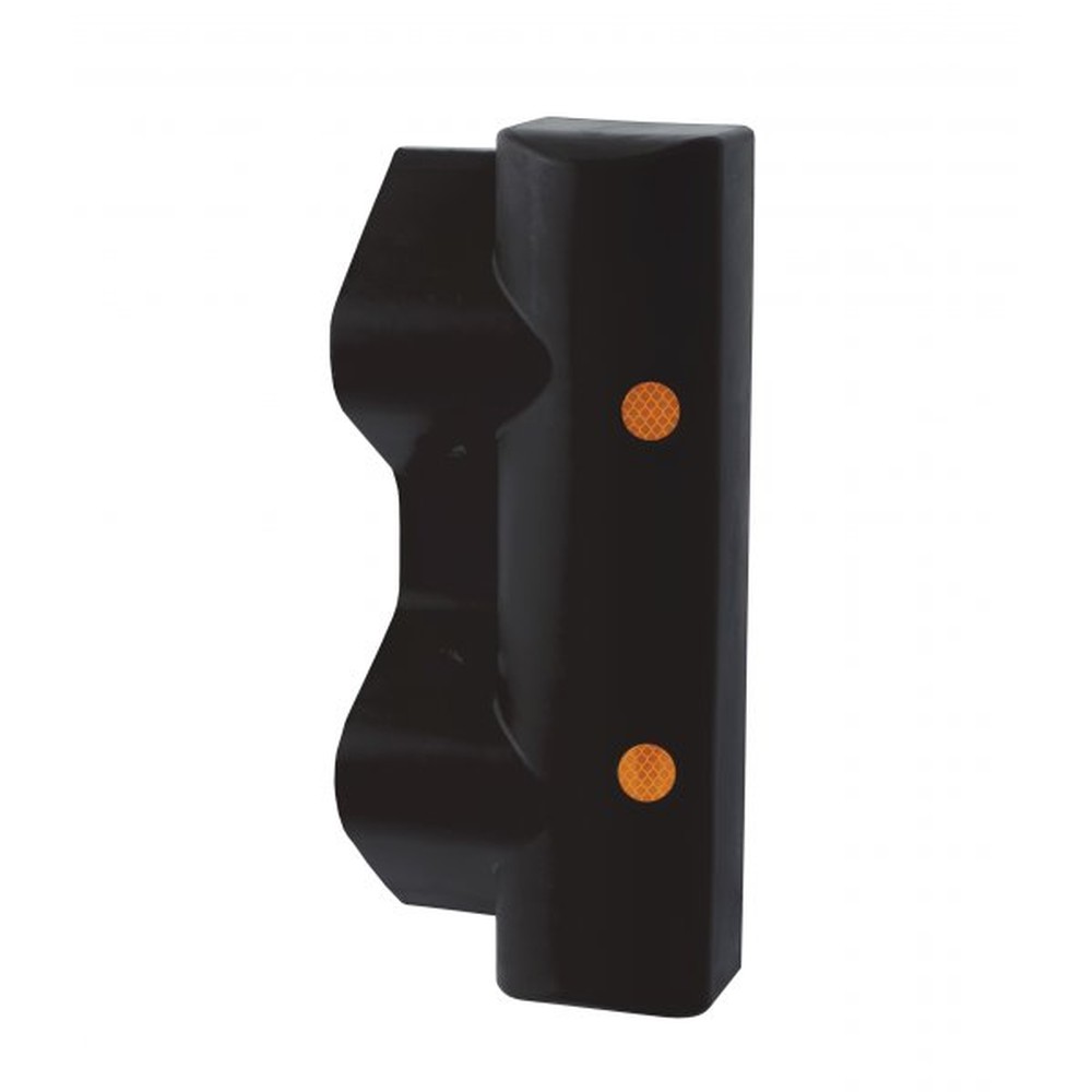 Polymer Pedestrian Safety End With Reflectors - Black