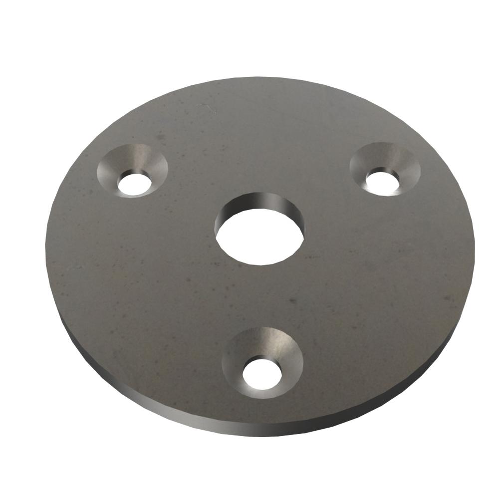 Circular Wall Plate - 77mm to suit 16mm 3 x 5mm c/sunk @ 60 degrees - F H Brundle