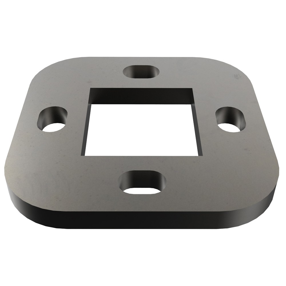Square Base Plate - 79 x 79mm To Suit 30x30mm RHS - Self colour