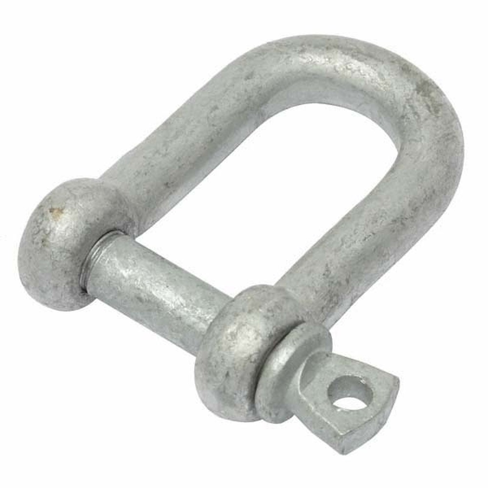 'D' Shackle 8mm Hot Dip Galvanised Tq02008 (each)
