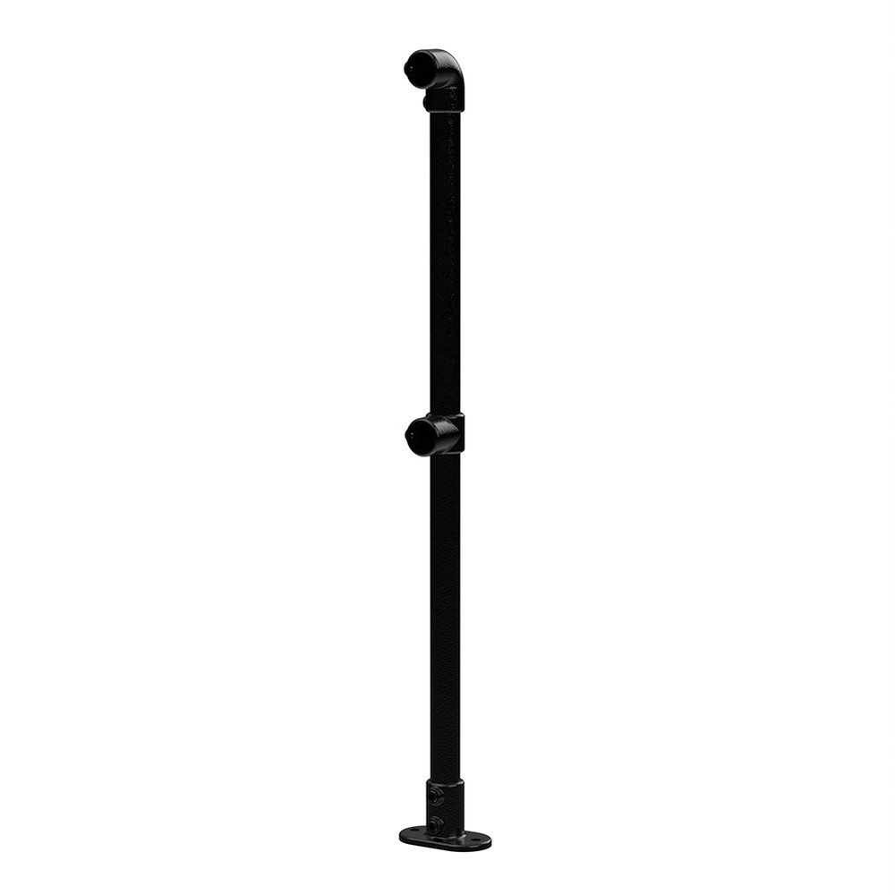 End Post For 42.4mm Tube - Black Powder Coated