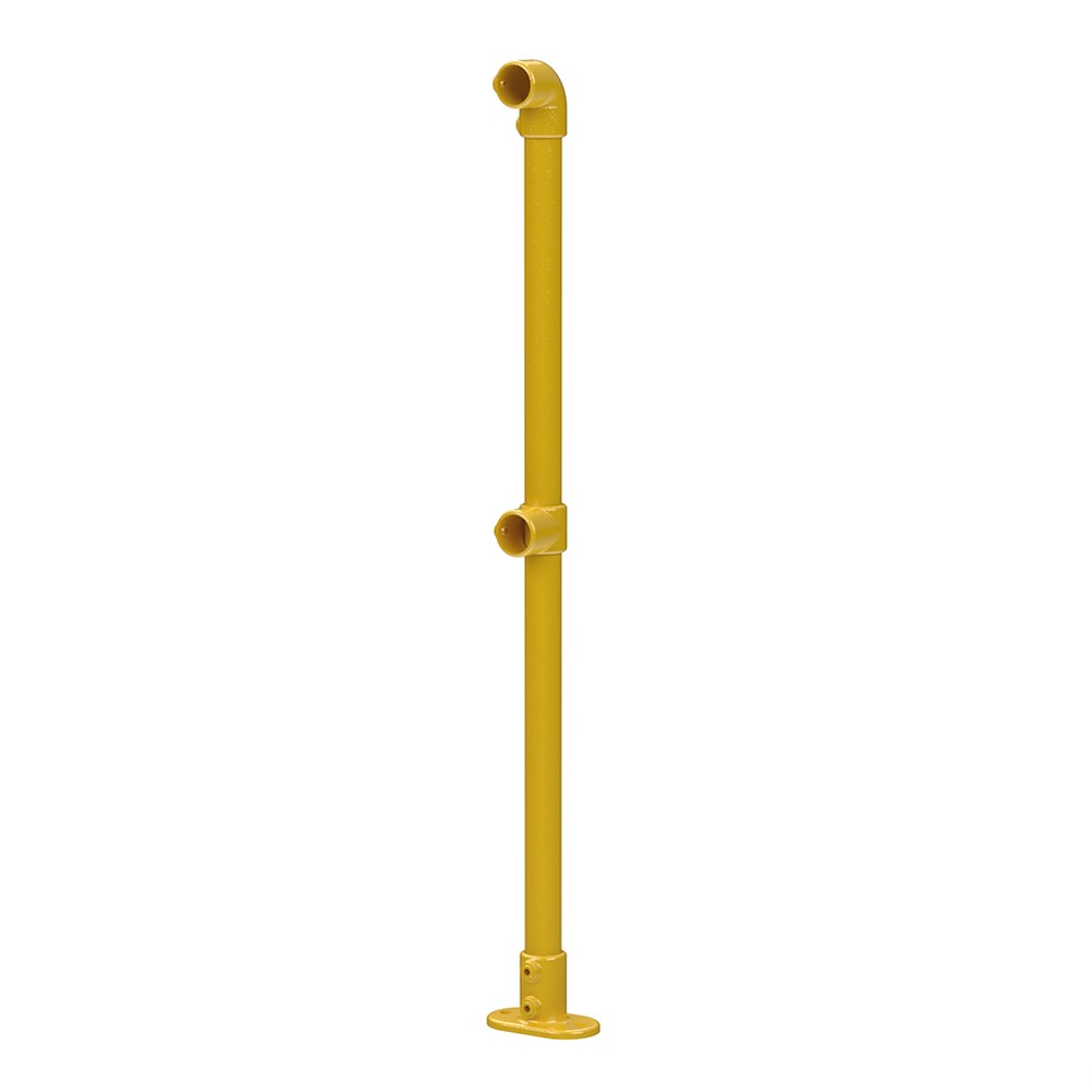 End Post For 42.4mm Tube - Yellow Powder Coated
