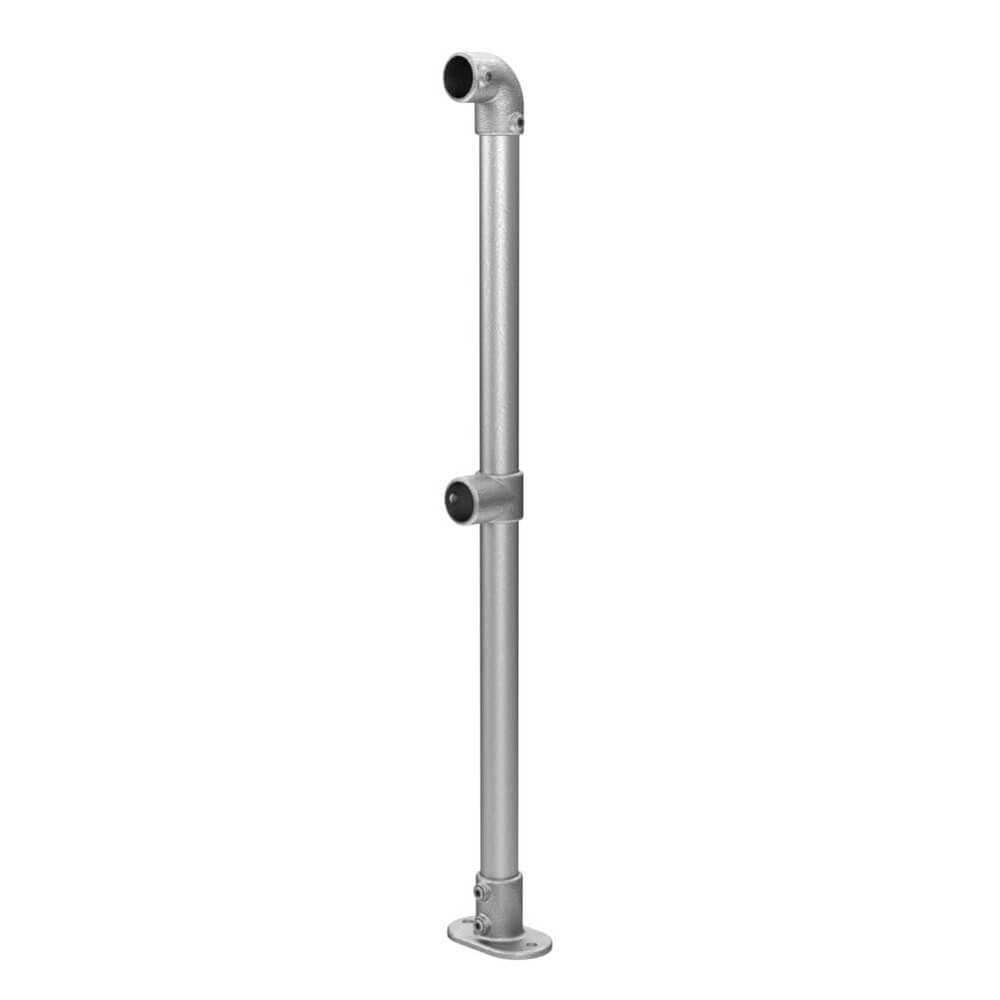 Tube Clamp End Post - D Tube (48.3mm) 1100mm Finished Handrail Height