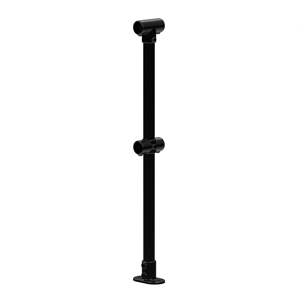 Mid Post For 48.3mm Tube - Black Powder Coated
