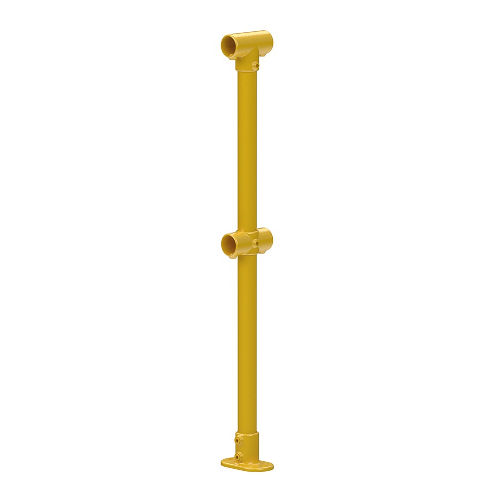 Mid Post For 48.3mm Tube - Yellow Powder Coated