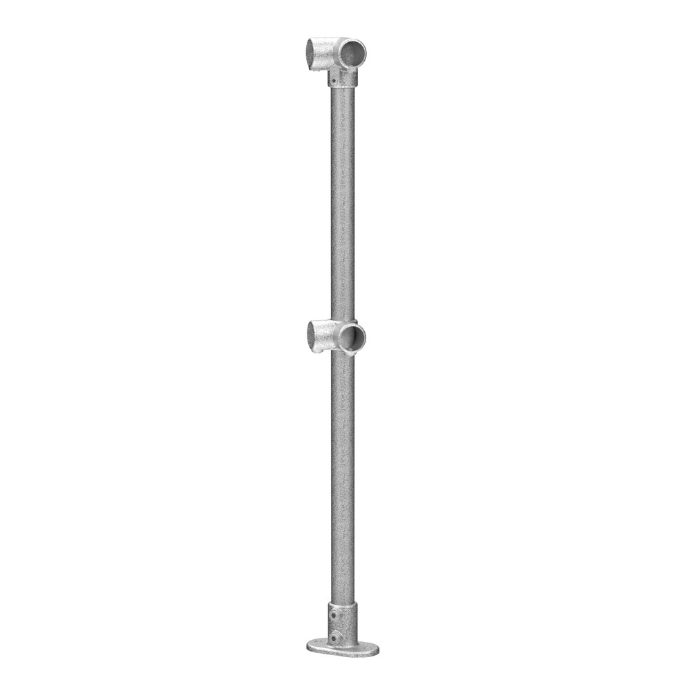 90 Degree Corner Post - C Tube (42.4mm) 1100mm Finished Handrail Height