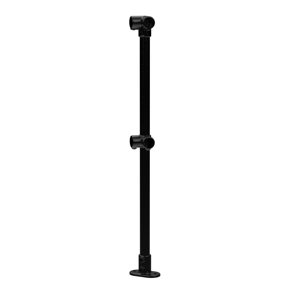 Corner Post For 42.4mm Tube - Black Powder Coated