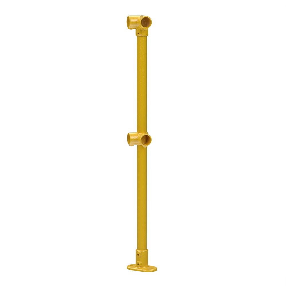 Corner Post For 42.4mm Tube - Yellow Powder Coated