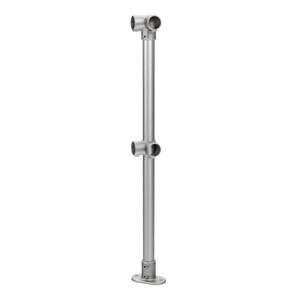 90 Degree Corner Post - D Tube (48.3mm) 1100mm Finished Handrail Height
