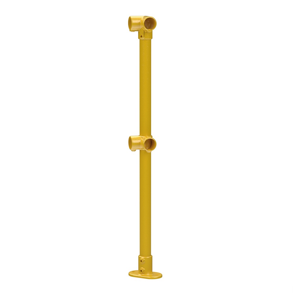 Tube Clamp 90? Corner Post (48.3mm) Yellow 'D' Tube - 1.1m High