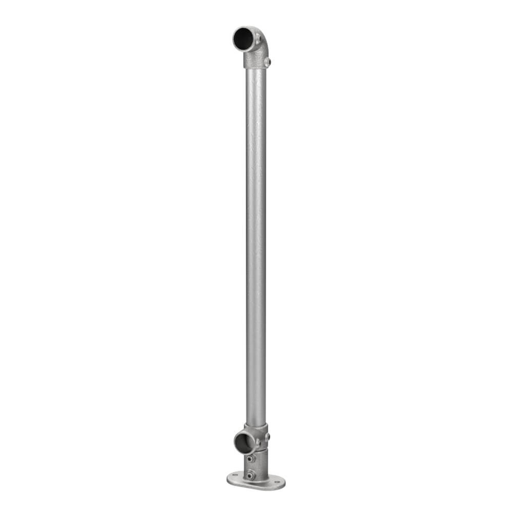 Tube Clamp End Post - D Tube (48.3mm) 1100mm Finished Handrail Height