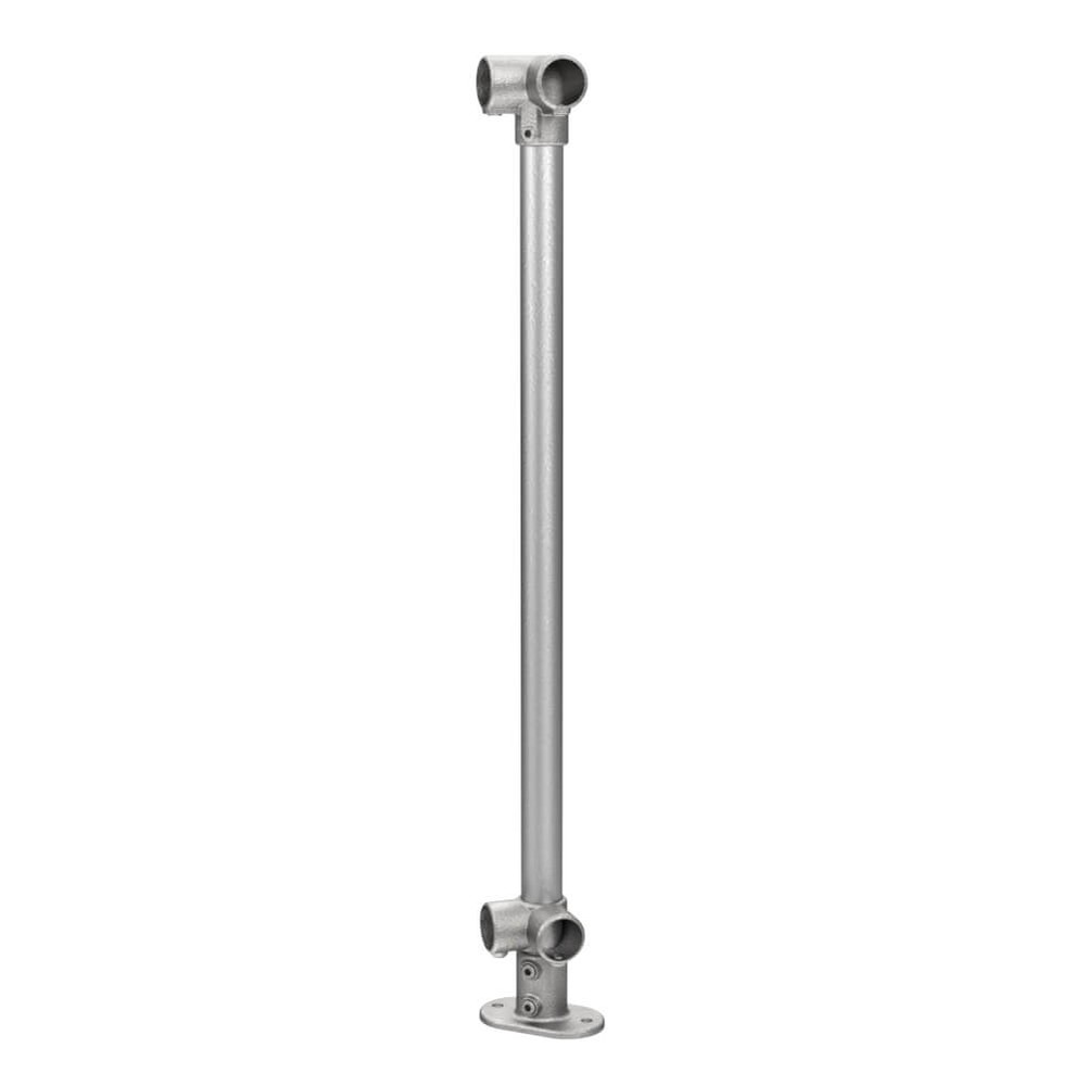 90 Degree Corner Post - D Tube (48.3mm) 1100mm Finished Handrail Height