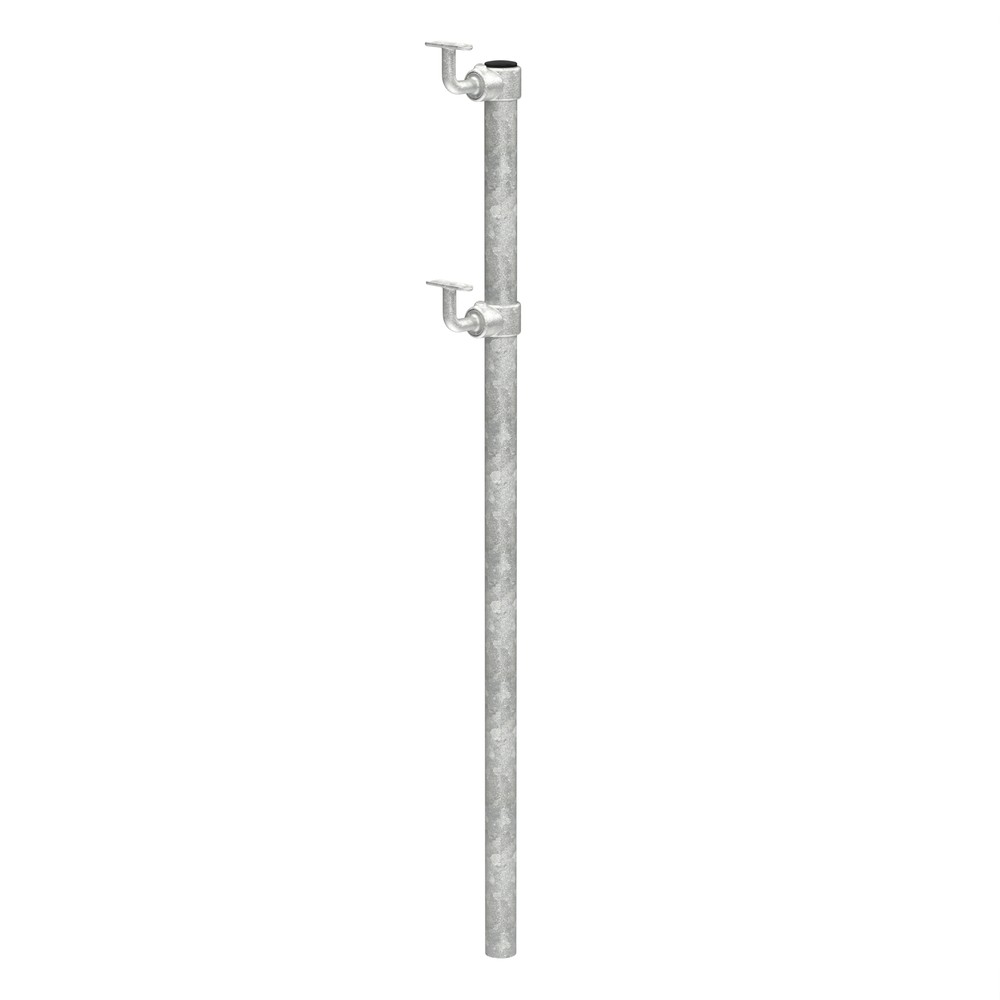 Concrete In DDA Post, Single Fitting For 48.3mm Tube - Hot Dip Galvanised