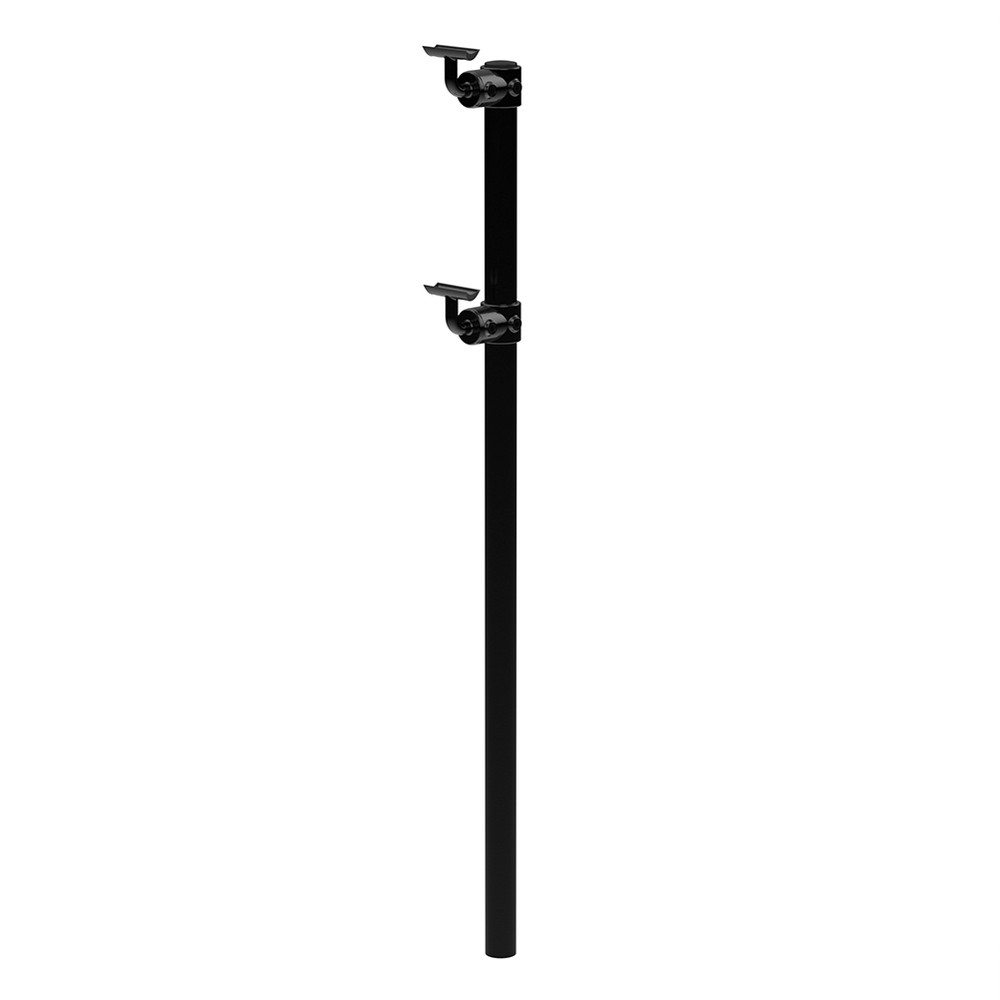 Concrete In DDA Post, Single Fitting For 48.3mm Tube - Black powder Coated