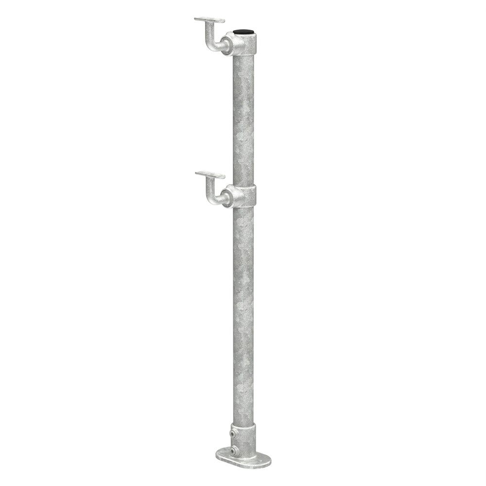 Bolted Down DDA Post, Single Fitting For 48.3mm Tube - Hot Dip Galvanised