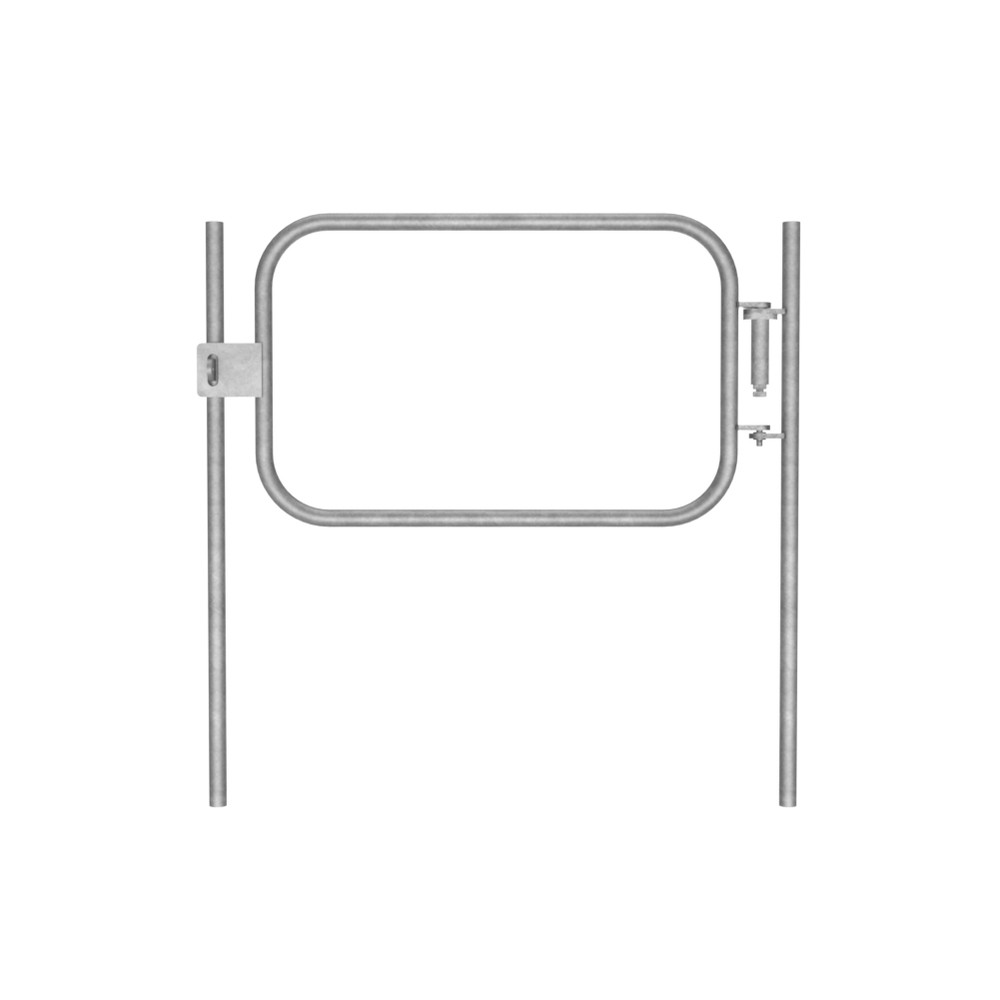 Fabricated Safety Gate & 2 Posts - R/H 33.7mm Tube - Self Closing