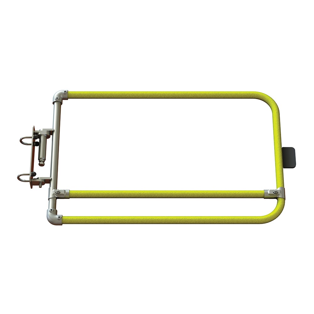 H: 668 x W: 1000mm Galvanised & PPC Yellow Self Closing Single Safety Gate