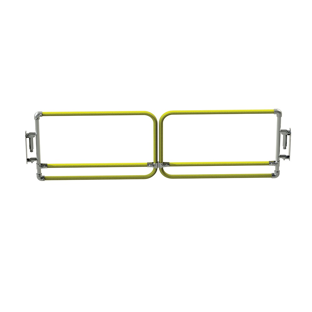 H: 668 x W: 1800mm Galvanised & PPC Yellow Self Closing Single Safety Gate