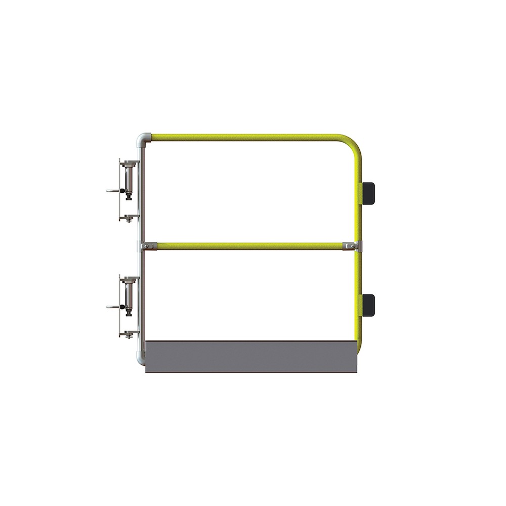 Self Closing Full Single Safety Gate 1065mm x 1000mm Wide - Galv & P/C Yellow