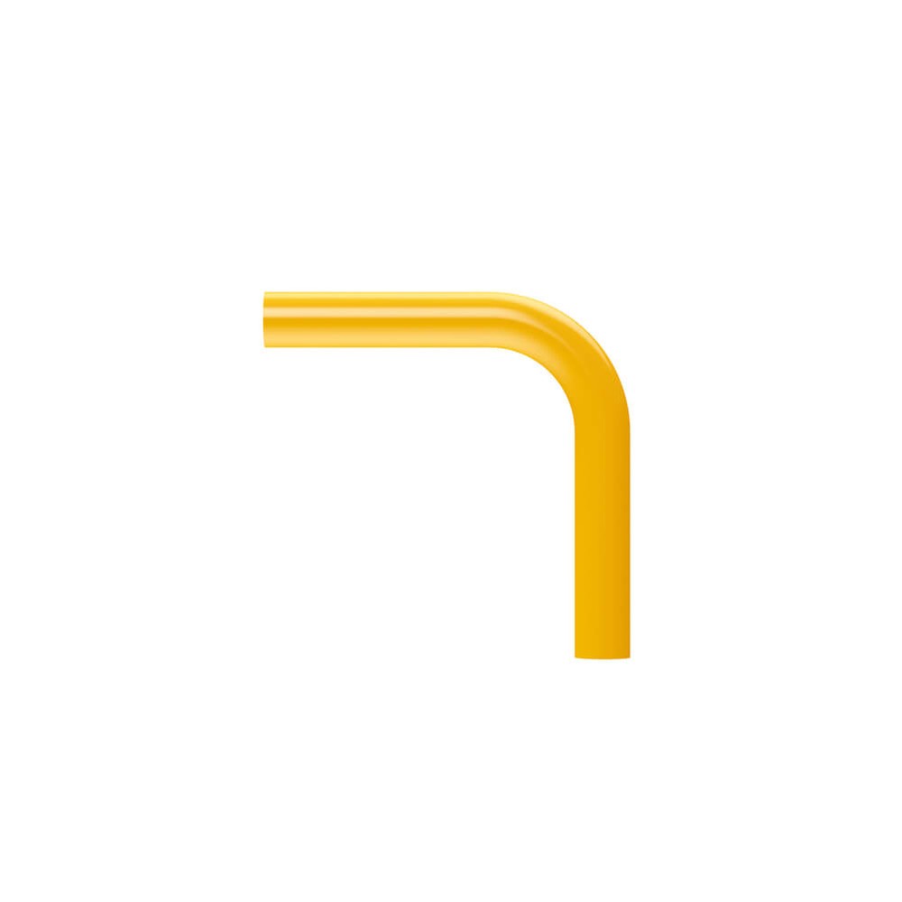 Stargard flex 42.4mm Yellow PVC Coated - 90 Degree Ben 33.7mm Galvanised Tube Core - 500mm Legs