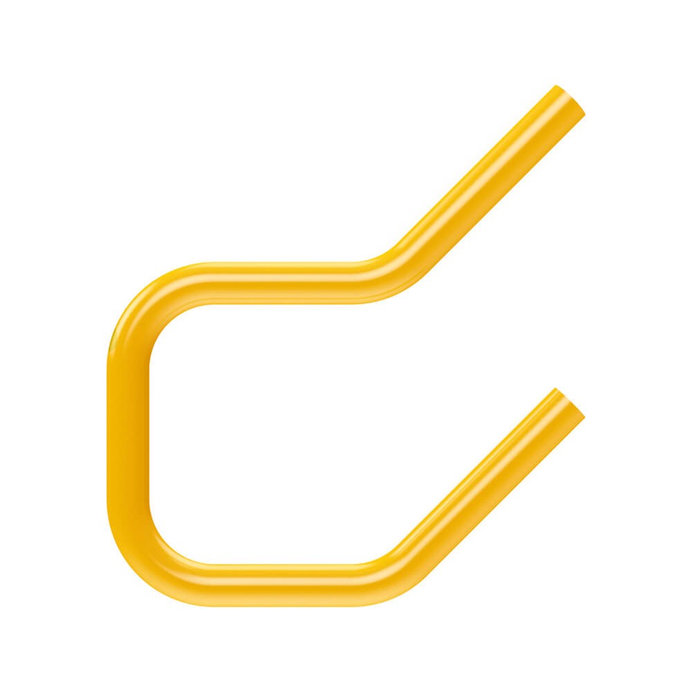 Stargard flex 50mm Yellow PVC Coated - Flexible Stair 42.4mm Galvanised Tube Core - 300mm Legs