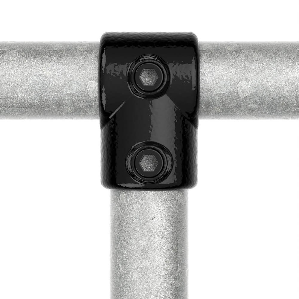 Short Tee For 48.3mm Tube - Black Powder Coated