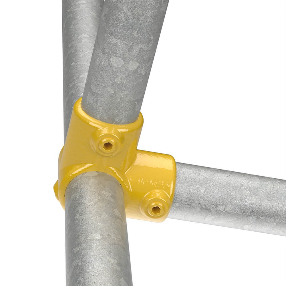 Corner / Through Tube For 48.3mm Tube - yellow Powder Coated