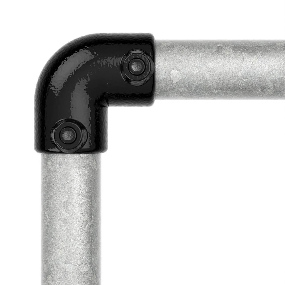 90 Degree Elbow For 48.3mm Tube - Black Powder Coated