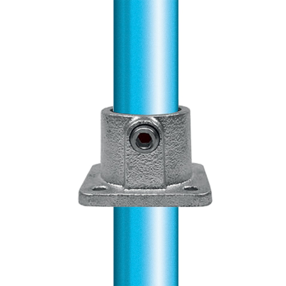131S Through Tube Wall Flange - 42.4mm Square Base