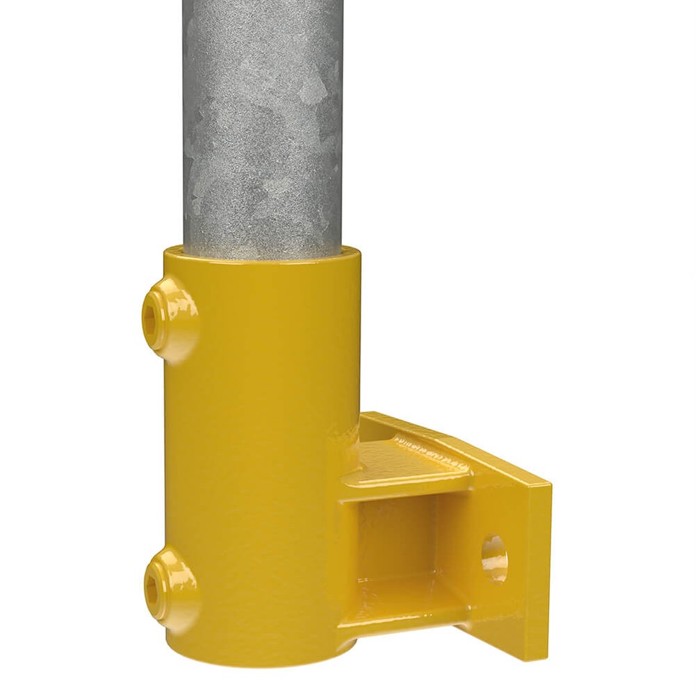 Railing Side Support For 48.3mm Tube - Yellow Powder Coatedv
