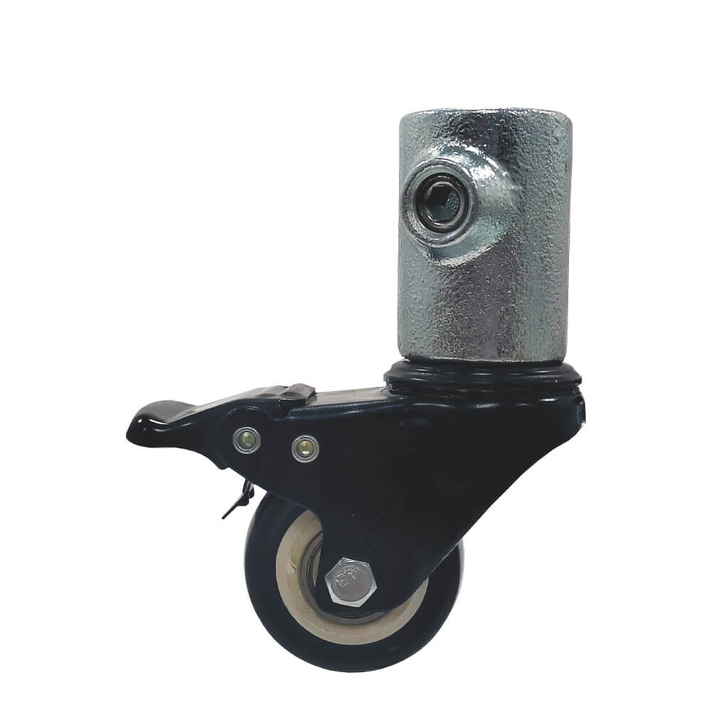 149D Sleeve Joint + Braked Castor Wheel Load capacity - 100 Kgs