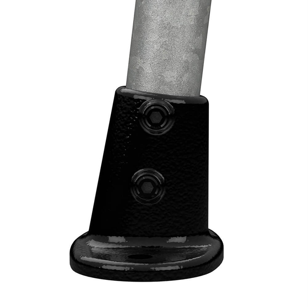 Base Flange Gradient For 42.4mm Tube - Black Powder Coated