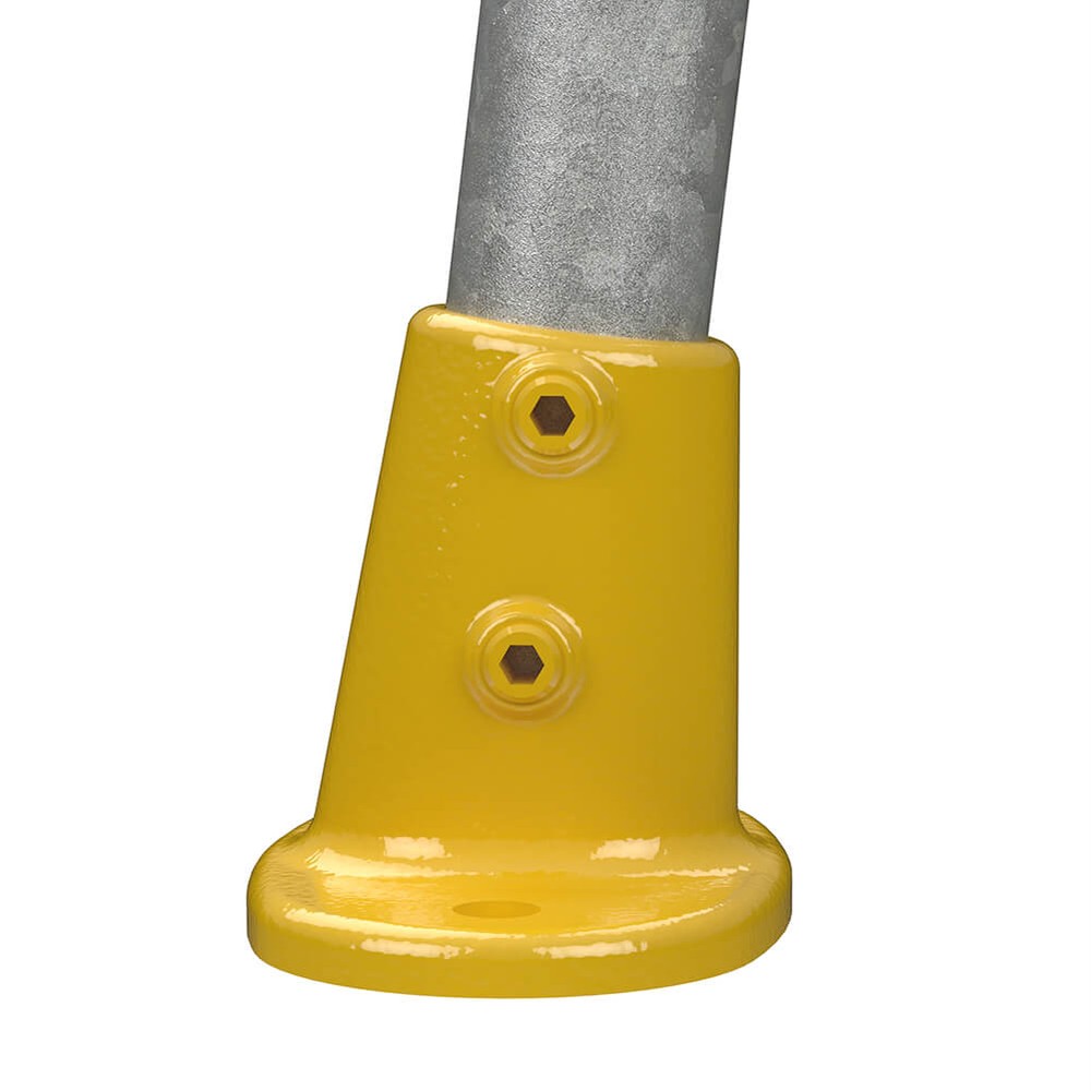 Base Flange Gradient For 42.4mm Tube - Yellow Powder Coated