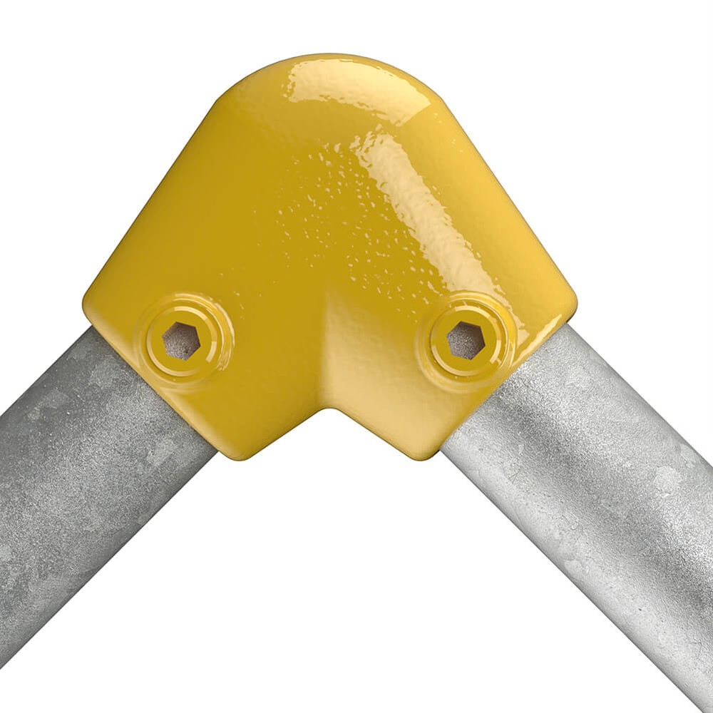 Elbow For Gradient For 48.3mm Tube - Yellow Powder Coated