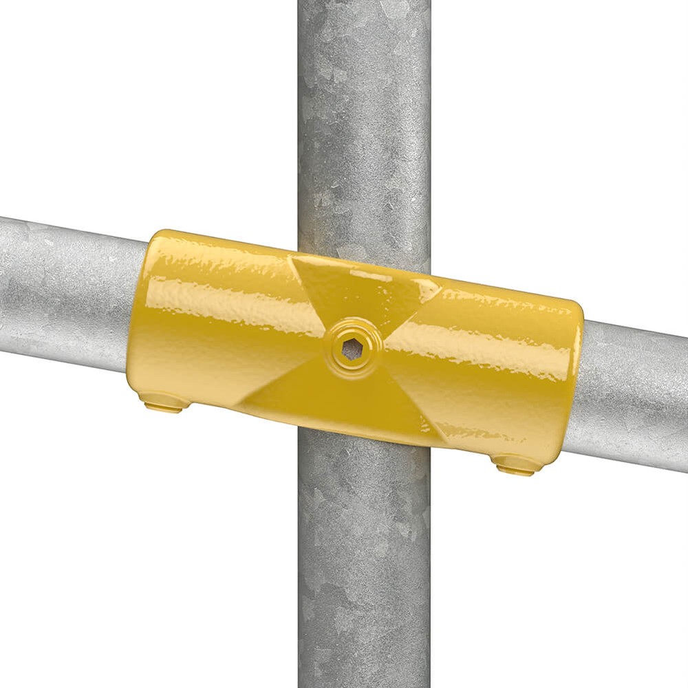 Two Socket Cross For Gradient For 48.3mm Tube - Yellow Powder Coated
