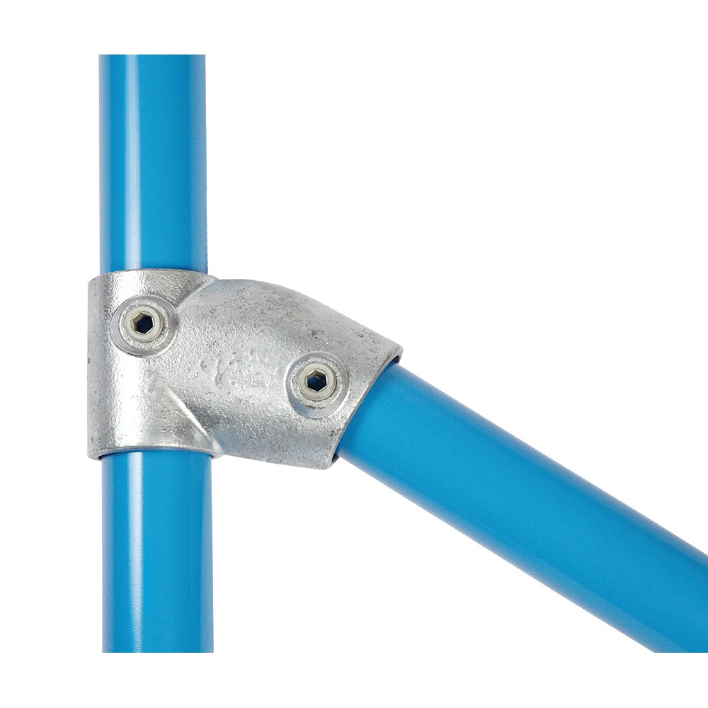 Single Socket Tee for 42.4mm Tube 11 to 30 degrees