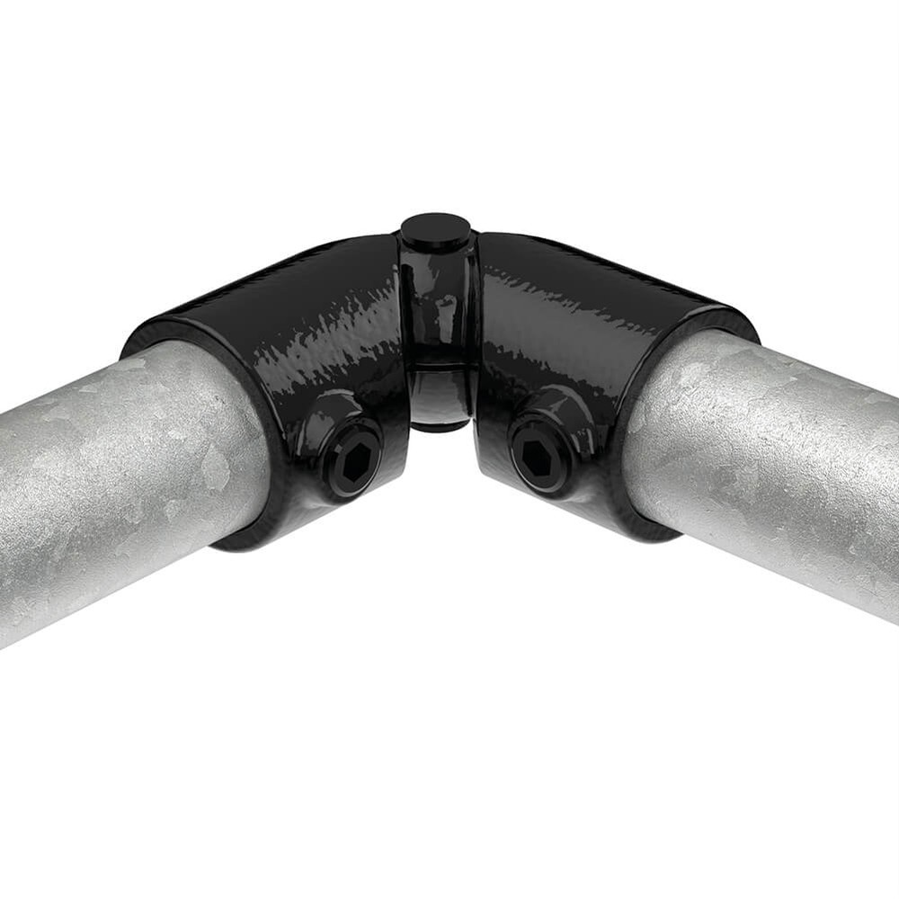 In-line Swivel Fitting For 48.3mm Tube - Black Powder Coated
