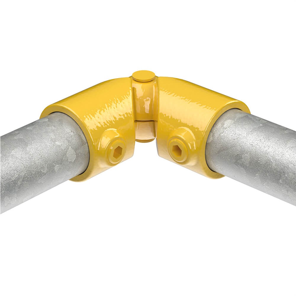 In-line Swivel Fitting For 48.3mm Tube - yellow Powder Coated