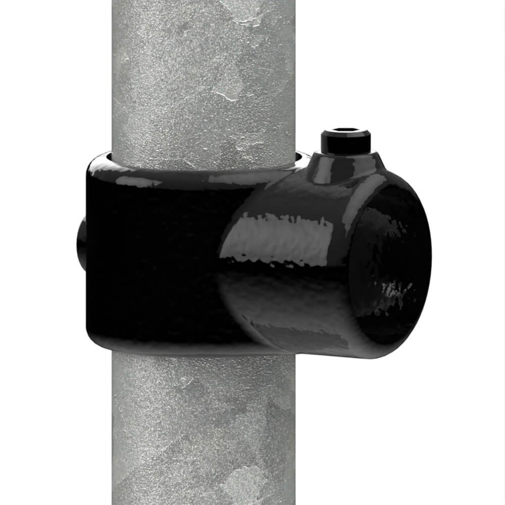 Upright Connector For 42.4mm Tube - Black Powder Coated