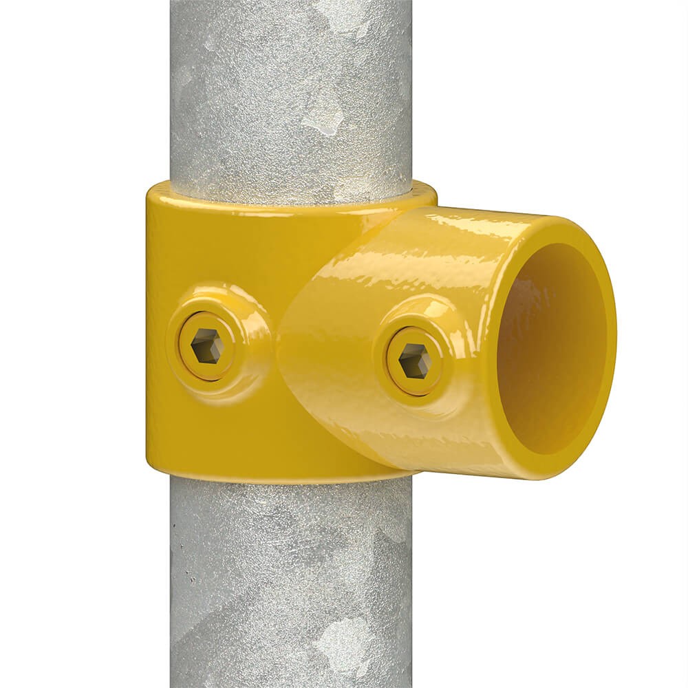 Upright Connector For 42.4mm Tube - Yellow Powder Coated