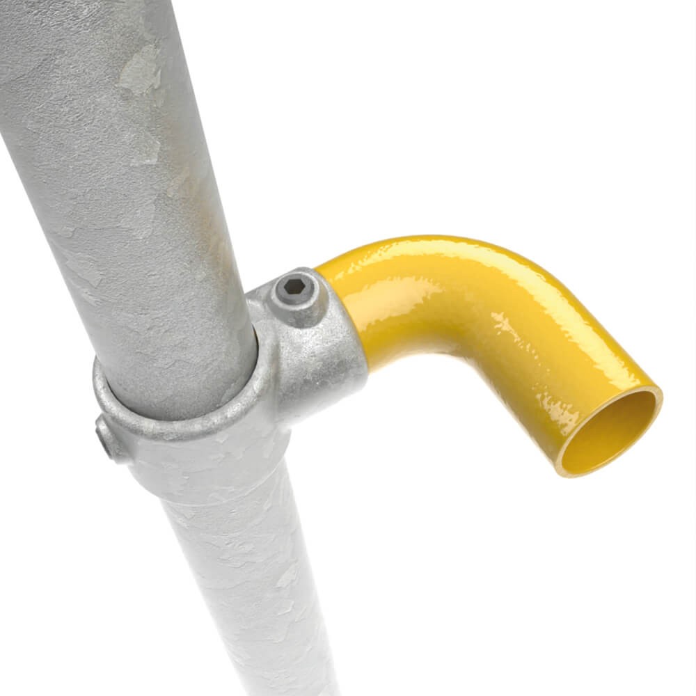 Handrail Curve For 42.4mm Tube - Yellow Powder Coated