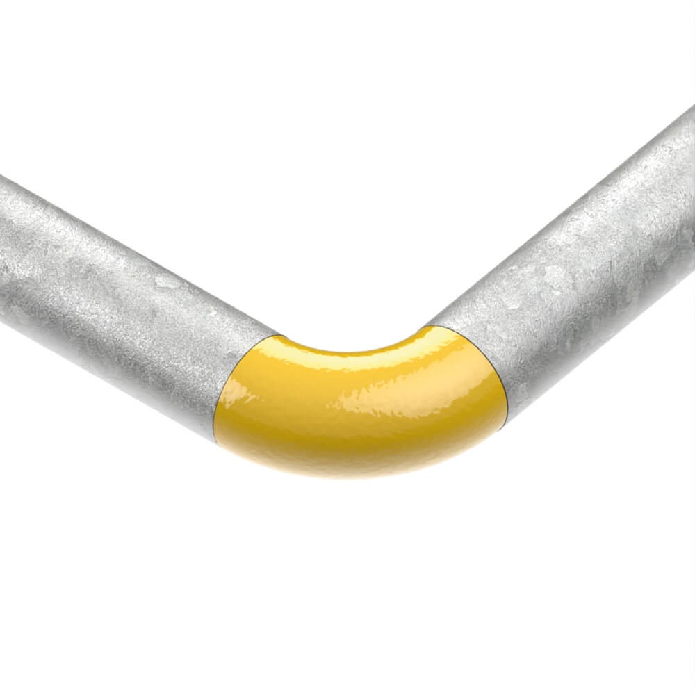 90 Degree Bend For 42.4mm Tube - Yellow Powder Coated