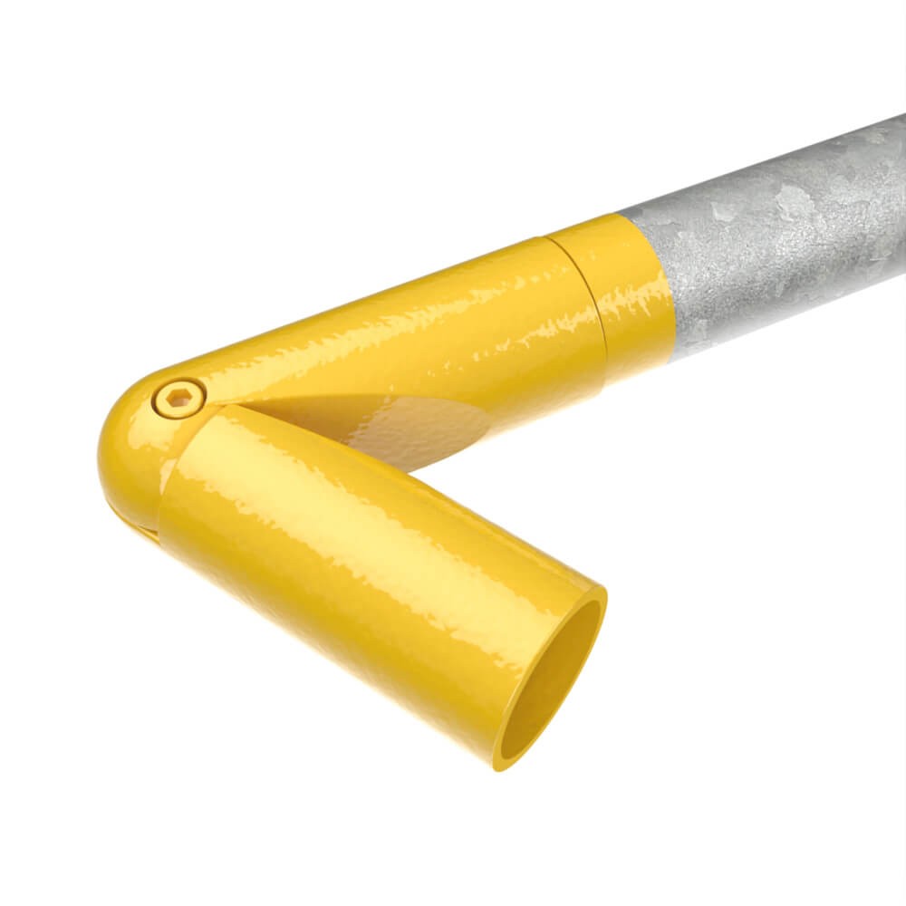 Adjustable Bend For 42.4mm Tube - Yellow Powder Coated