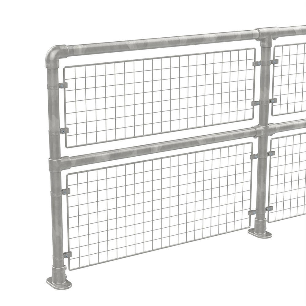 Tube Clamp System - 48.3mm Galvanised With Mesh Infill