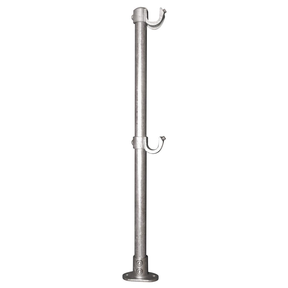Roof Edge Protection Post 1100mm x 48mm Assembled with Railing Base Flange - F H Brundle