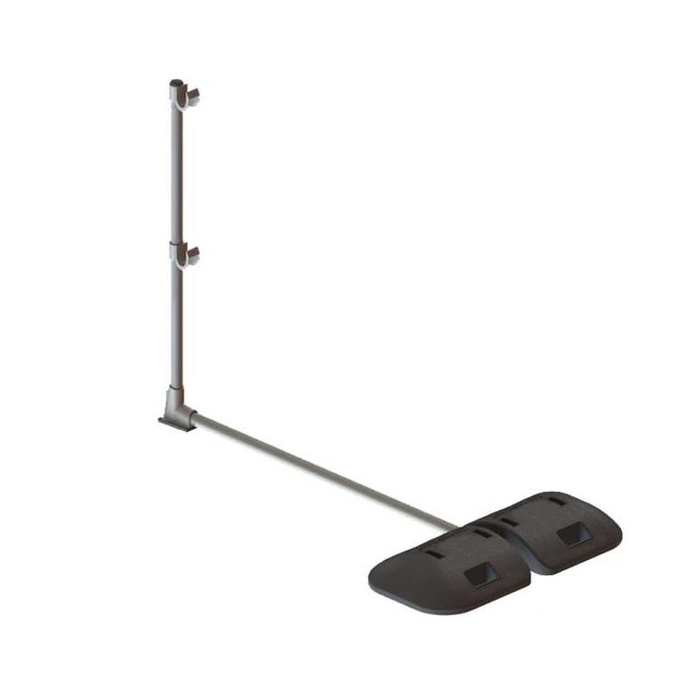 Roof Edge Protection End Post 1100 x 48mm C/W 2 x Weights, Collar & 1.575m Tube